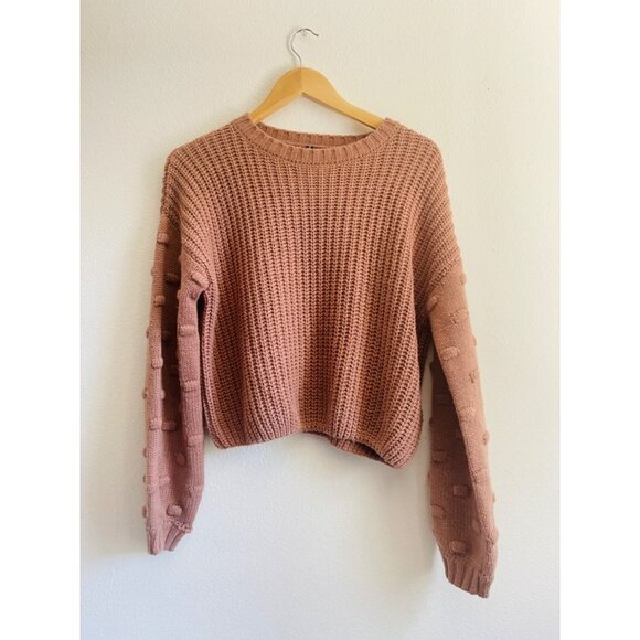 moon & madison Sweaters - Moon and Madison oversized sleeve tan sweater Size M